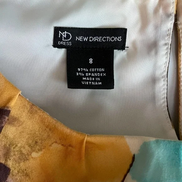 New Directions Floral Sleeveless Sheath Dress Size 8 - Picture 6 of 9